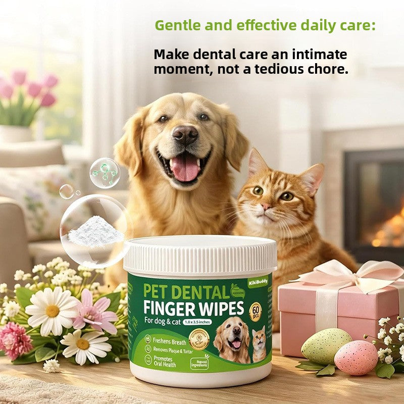 Pet Dental Care Finger Wipes